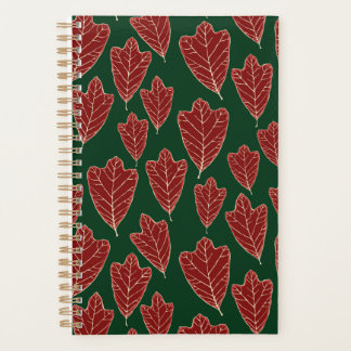 Winter Oak Leaves Pattern Planner