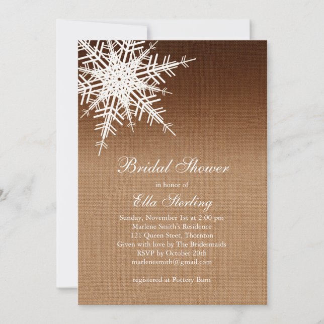 Winter Ombre Bridal Shower Invitation (Front)