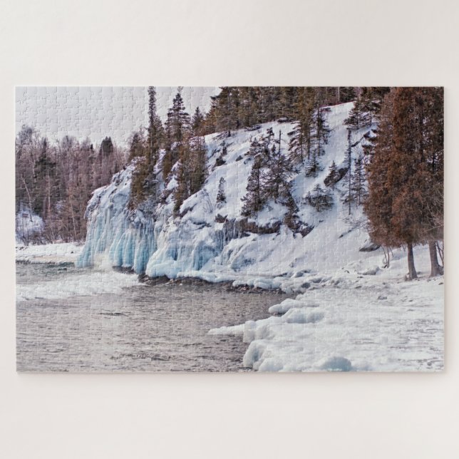 Winter on Lake Superior's Shore Jigsaw Puzzle (Horizontal)