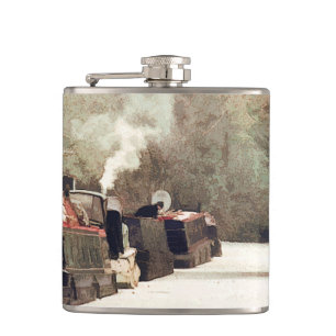 WINTER ON THE CANAL HIP FLASK
