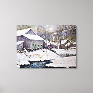 Winter on the Farm - Julian Onderdonk painting Canvas Print