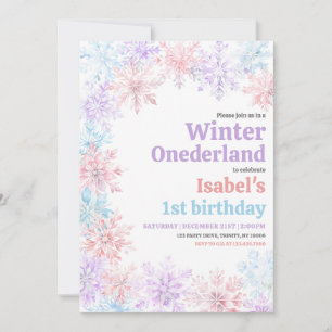 Winter Onderland Birthday Invitation