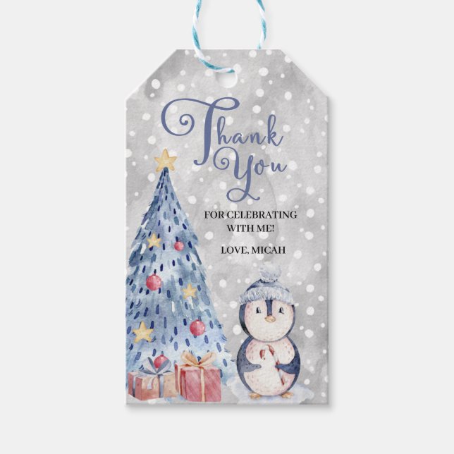 Winter Onderland Christmas Favour Tag (Front)
