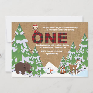 Winter One Birthday Party Invitation