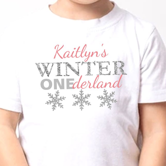 Winter ONEderland 1st Birthday  Baby T-Shirt (Creator Uploaded)