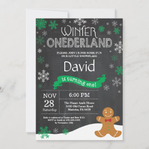 Winter Onederland 1st Birthday Invitation