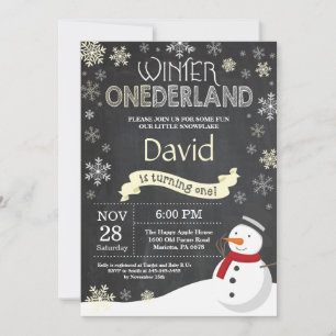Winter Onederland 1st Birthday Invitation