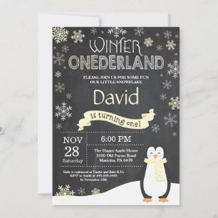 Winter Onederland 1st Birthday Invitation