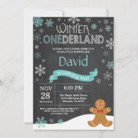 Winter Onederland 1st Birthday Invitation