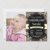 Winter Onederland 1st Birthday Invitation