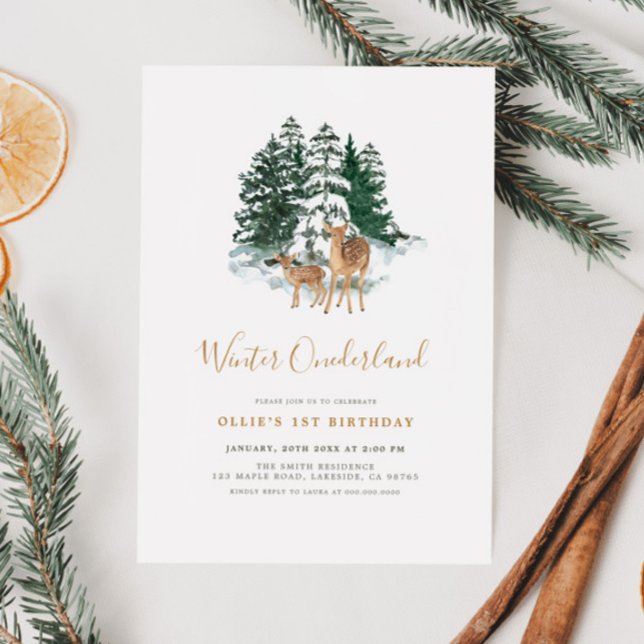 Winter Onederland 1st Birthday  Invitation (Creator Uploaded)