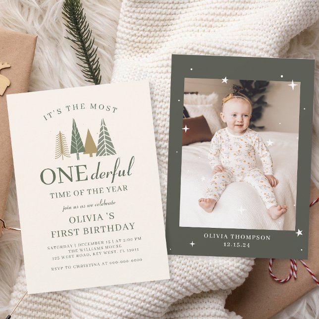 Winter Onederland 1st Birthday Invitation (Creator Uploaded)