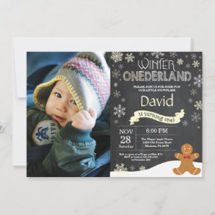 Winter Onederland 1st Birthday Invitation
