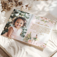 Winter Onederland 1st birthday photo Thank you