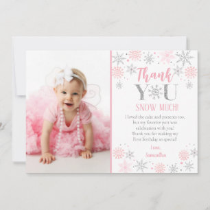 Winter Onederland 1st Birthday Thank You Cards