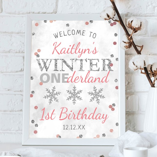 Winter ONEderland 1st Birthday Welcome Poster (Creator Uploaded)