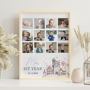 Winter Onederland 1st Year Photo Milestone Poster