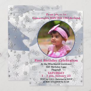 Winter ONEderland 1stt Birthday Snowflake Template