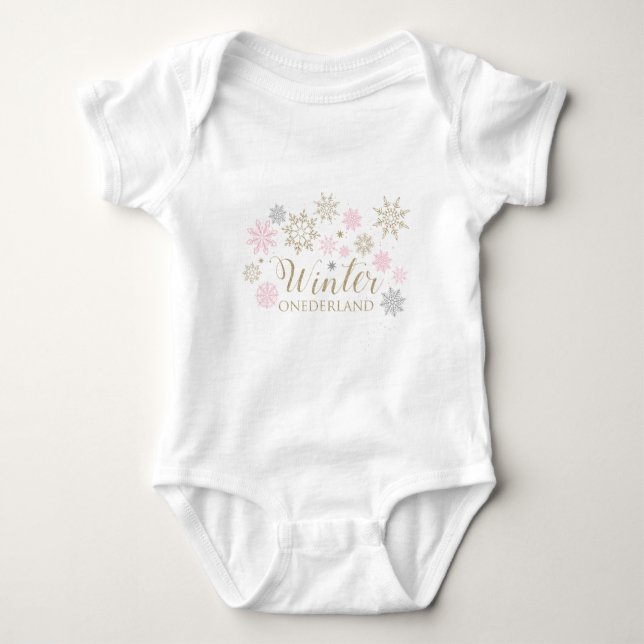 Winter ONEderland baby bodysuit (Front)