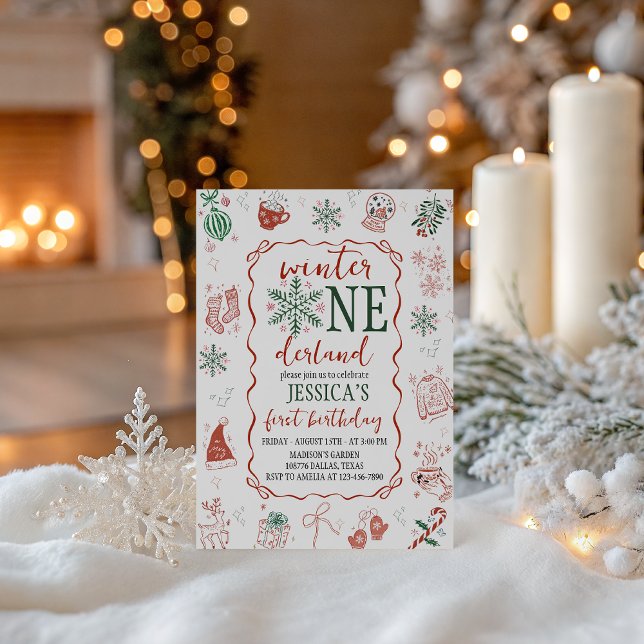 Winter ONEderland Birthday Invite (Creator Uploaded)