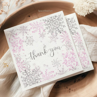 Winter Onederland Birthday Napkin