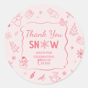 Winter Onederland Birthday Party Sticker