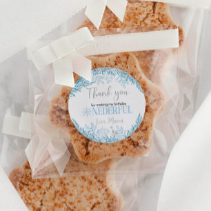 Winter Onederland Birthday Party Thank You Tags