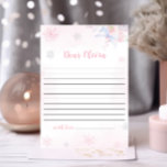 Winter Onederland Birthday Time Capsule Note Card<br><div class="desc">The Winter Onederland Birthday Time Capsule Note Card is a thoughtful addition to your celebration. These note cards provide your guests with a chance to pen down heartfelt messages, well wishes, and memories for the birthday girl. They can then seal them in an envelope and place them in the time...</div>
