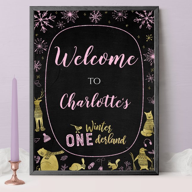 Winter Onederland Birthday Welcome Sign Snowflakes (Creator Uploaded)