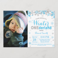 Winter Onederland Blue and Silver Boy 1st Birthday