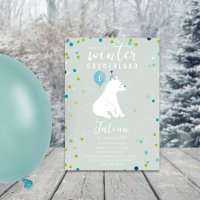Winter Onederland Blue Polar Bear 1st Birthday