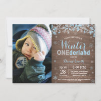 Winter Onederland Blue Silver Boy 1st Birthday
