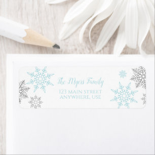 Winter Onederland Blue Silver snowflake