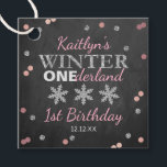 Winter ONEderland Chalkboard 1st Birthday Favour Tags<br><div class="desc">Celebrate in style with these cute and very trendy birthday party favour tags. This design is easy to personalise with your special event wording and your guests will be thrilled when they see these fabulous tags. Matching shower items can be found in the collection.</div>
