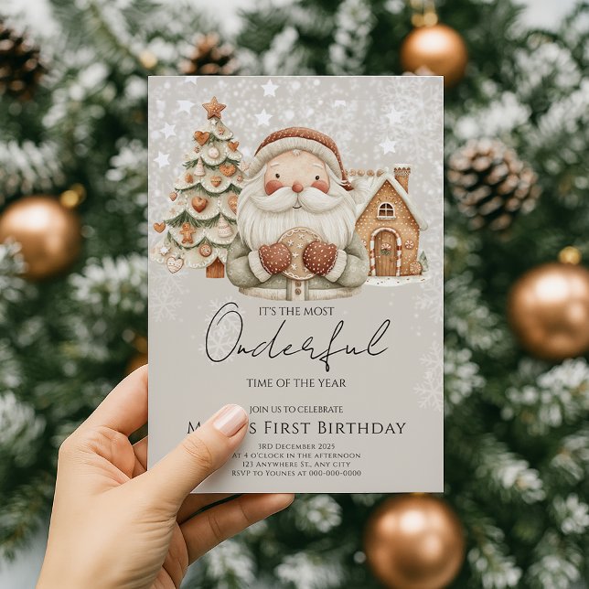 Winter Onederland Christmas Houses Birthday Invitation (Creator Uploaded)