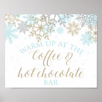 Winter Onederland Coffee & Hot Chocolate Bar Sign