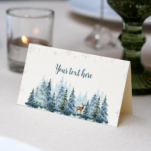 Winter Onederland Deer Christmas Food Place Card