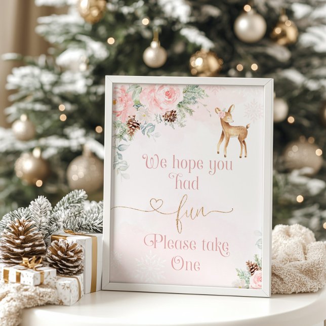 Winter onederland Favours please take one Poster (Creator Uploaded)