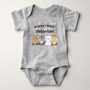 Winter ONEderland First Birthday Baby Bodysuit