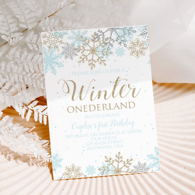 Winter Onederland first birthday invitation (Creator Uploaded)