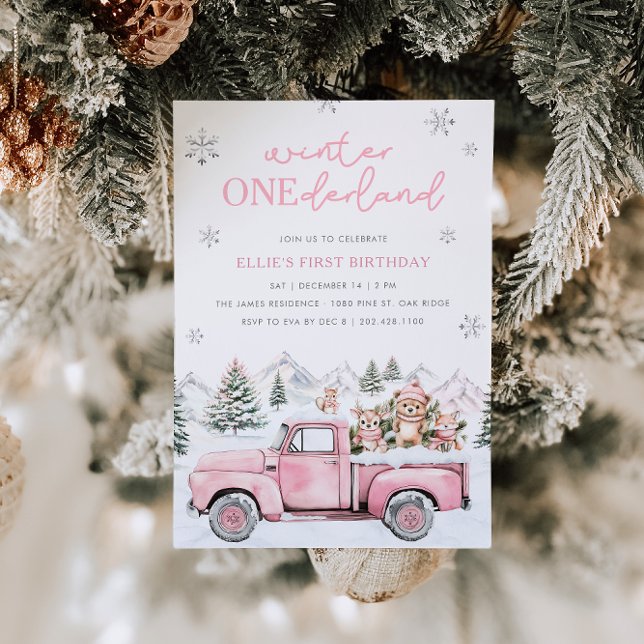Winter Onederland First Birthday Invitation (Creator Uploaded)