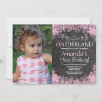 Winter Onederland Girl 1st Birthday Photo