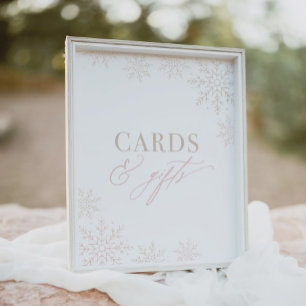 Winter Onederland Glitter Birthday Cards and Gifts Poster