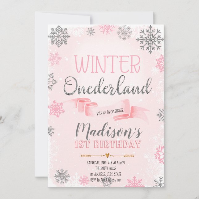 WINTER ONEDERLAND INVITATION (Front)