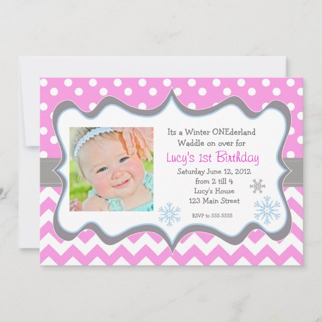 Winter ONEderland Invitation (Front)