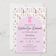 Winter OneDerland Nutcracker 1st Birthday Photo