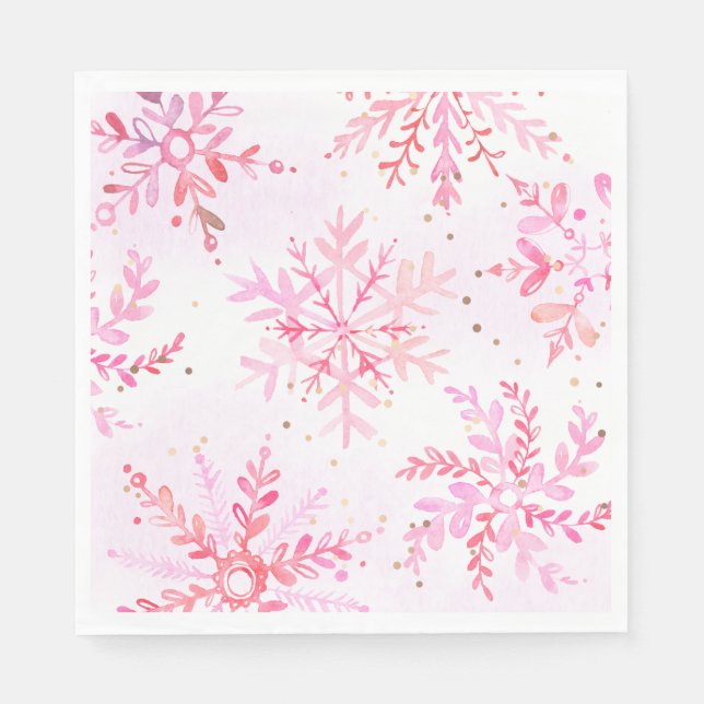 Winter Onederland Paper Party Napkins (Front)