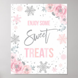 Winter ONEderland Party Decor Sweet Treats Sign
