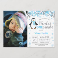 Winter Onederland Penguin Boy 1st Birthday