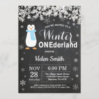 Winter Onederland Penguin Boy 1st Birthday